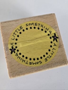 Kolette Hall "A Little Something" Rubber Stamp 2000s